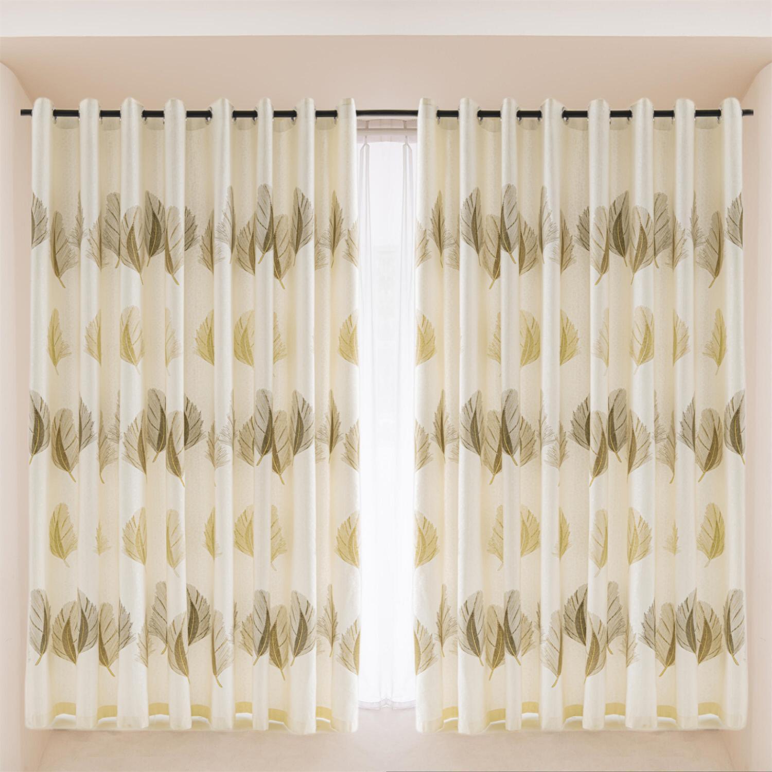 JOY HOME Curtains: 2 Panels 60% Blackout Colorful Flowers Floral Curtains for Living Room Therm
