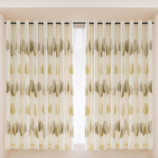 JOY HOME Curtains: 2 Panels 60% Blackout Colorful Flowers Floral Curtains for Living Room Therm