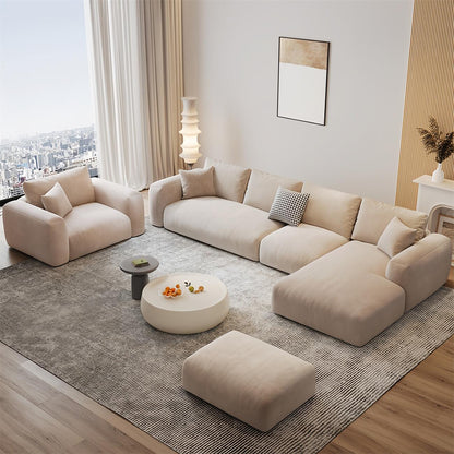 JOY HOME Sofa: Fleece Fabric Overstuffed Multifunction Sofa set for Livingroom Office in Dubai