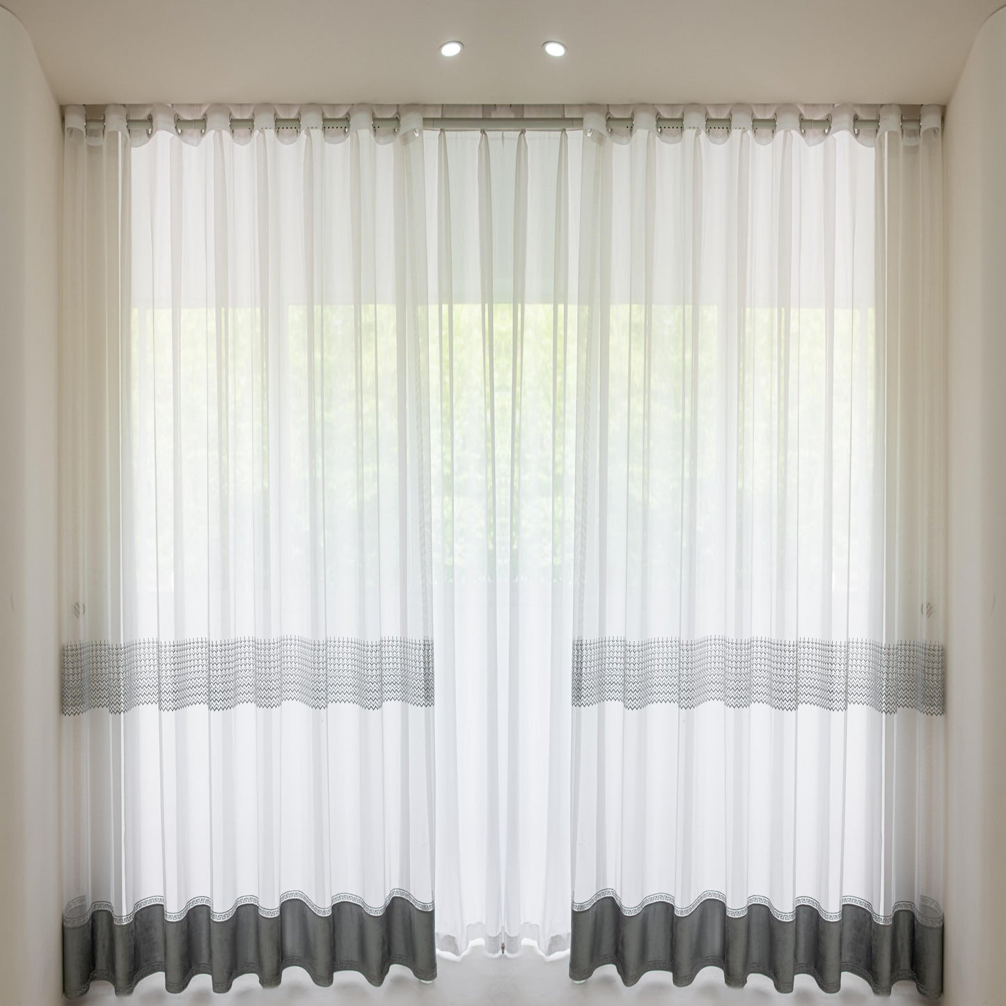 JOY HOME Curtains: 2 Panels Sheer Color Chiffon Tulle Light Window Textile Curtains Drapes for