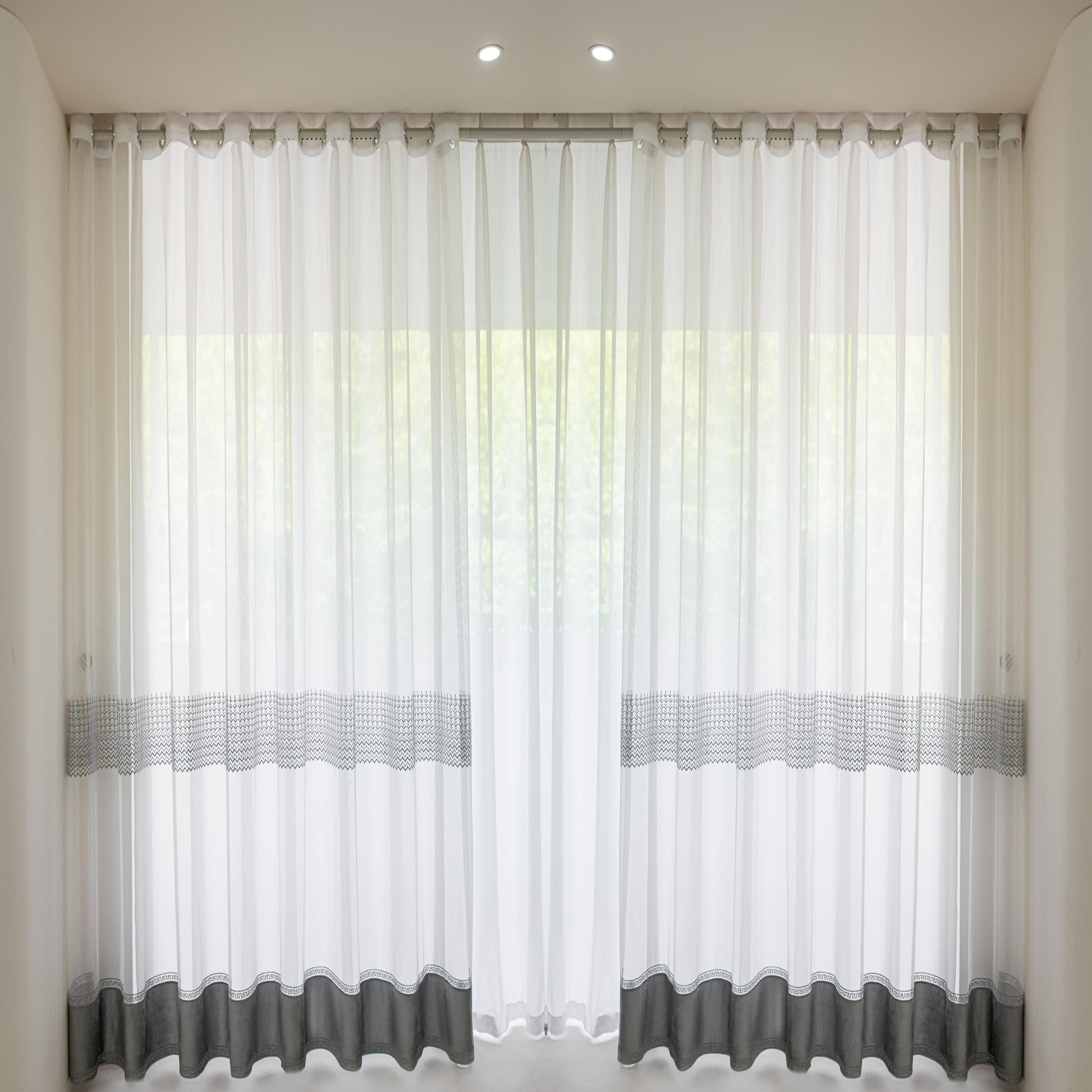JOY HOME Curtains: 2 Panels Sheer Color Chiffon Tulle Light Window Textile Curtains Drapes for