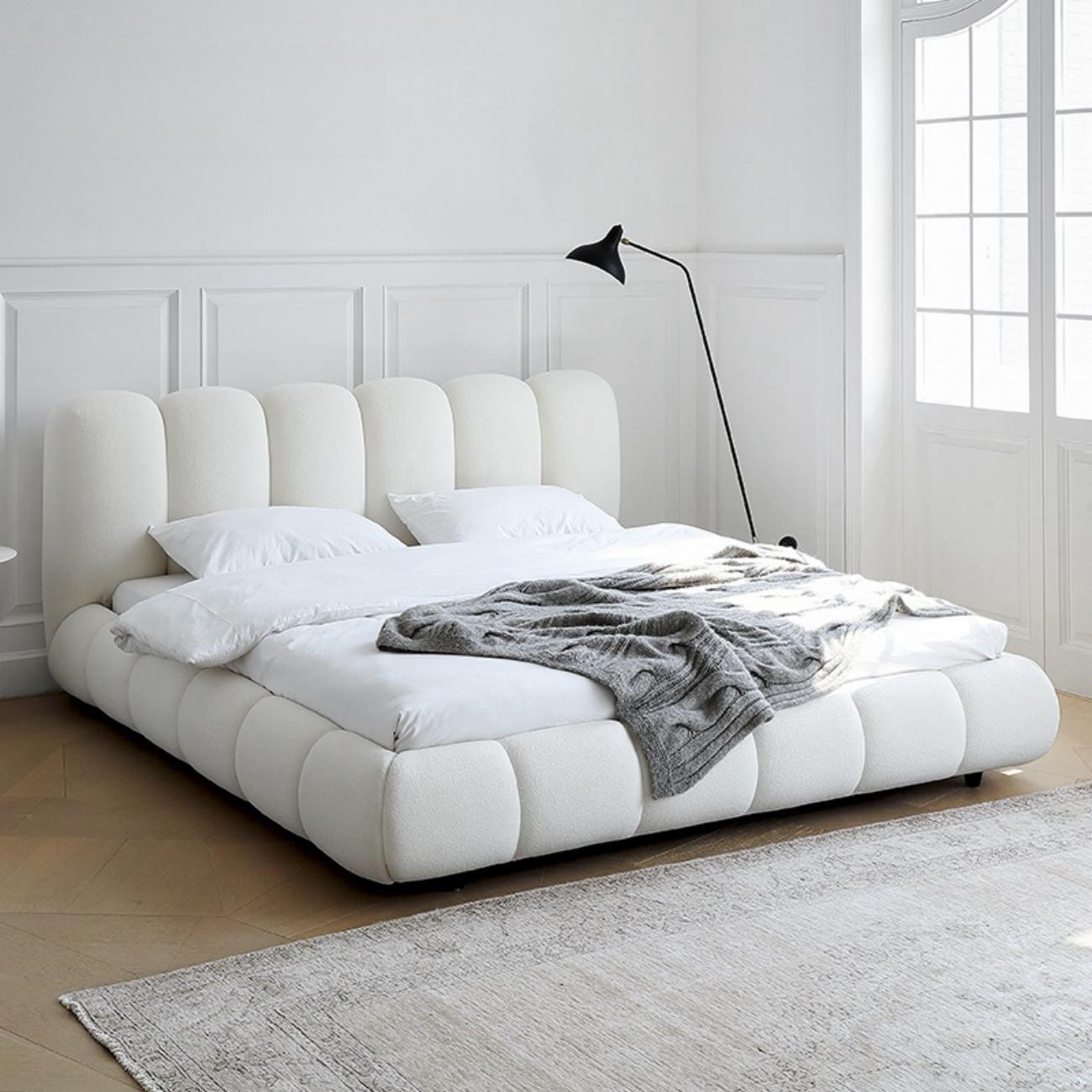 JOY HOME Bed: Bed Frame Modern Velvet King Queen Size for bedroom Without Mattress in Dubai sho