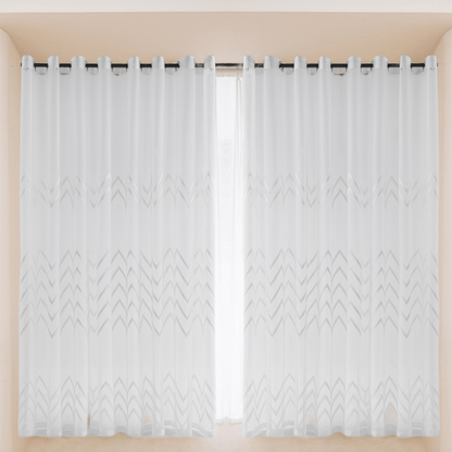 JOY HOME Curtains: 2 Panels Sheer Color Chiffon Tulle Light Window Textile Curtains Drapes for