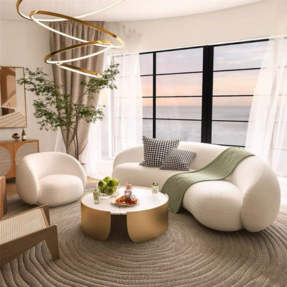 JOY HOME Sofa: Fleece Fabric Overstuffed Multifunction Sofa Chair set for Livingroom Office in