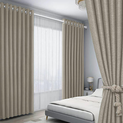 JOY HOME Curtains: 2 Panels 100% Blackout Curtains for Living Room Thermal Insulated Bedroom Da