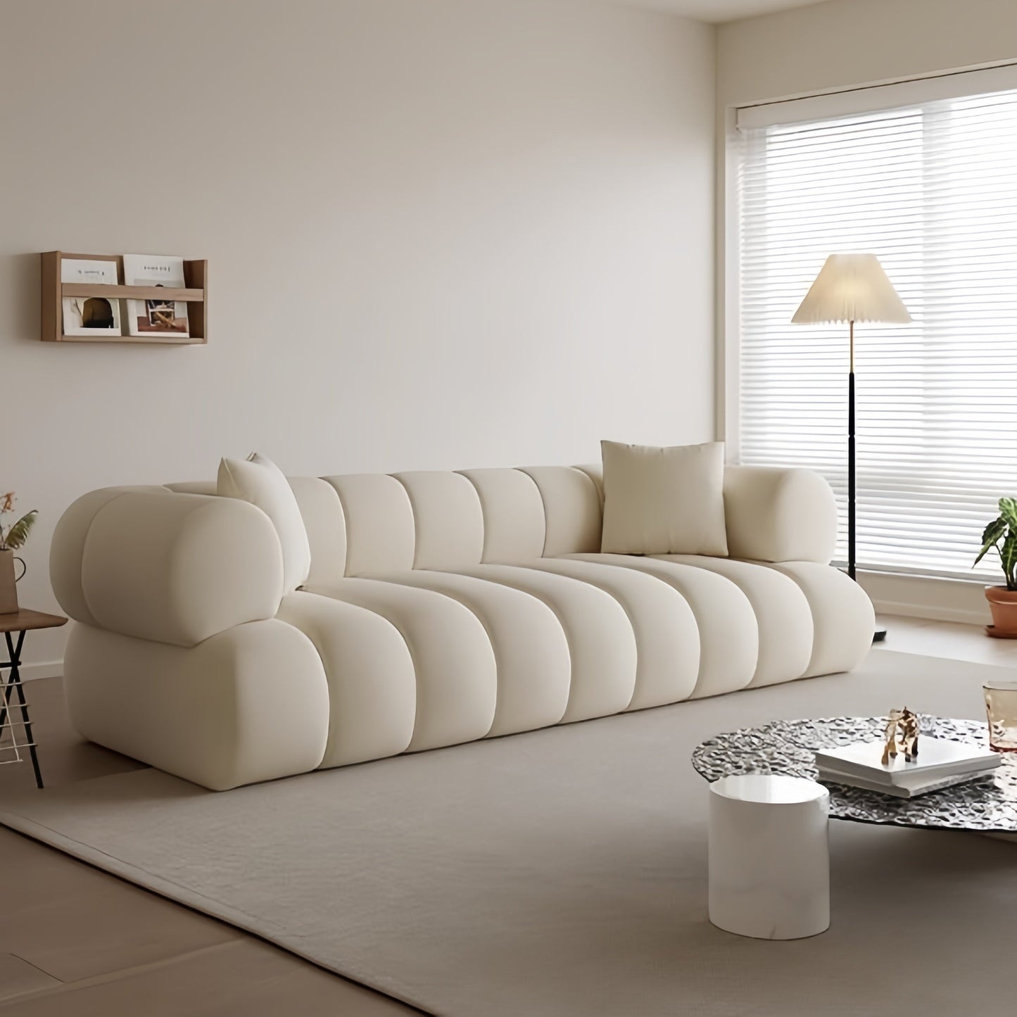 JOY HOME Sofa: Fleece Fabric Overstuffed Multifunction Cloud shaped Sofa Chair set for Livingro