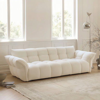 JOY HOME Wood White Cloud Sofa for Modern Homes
