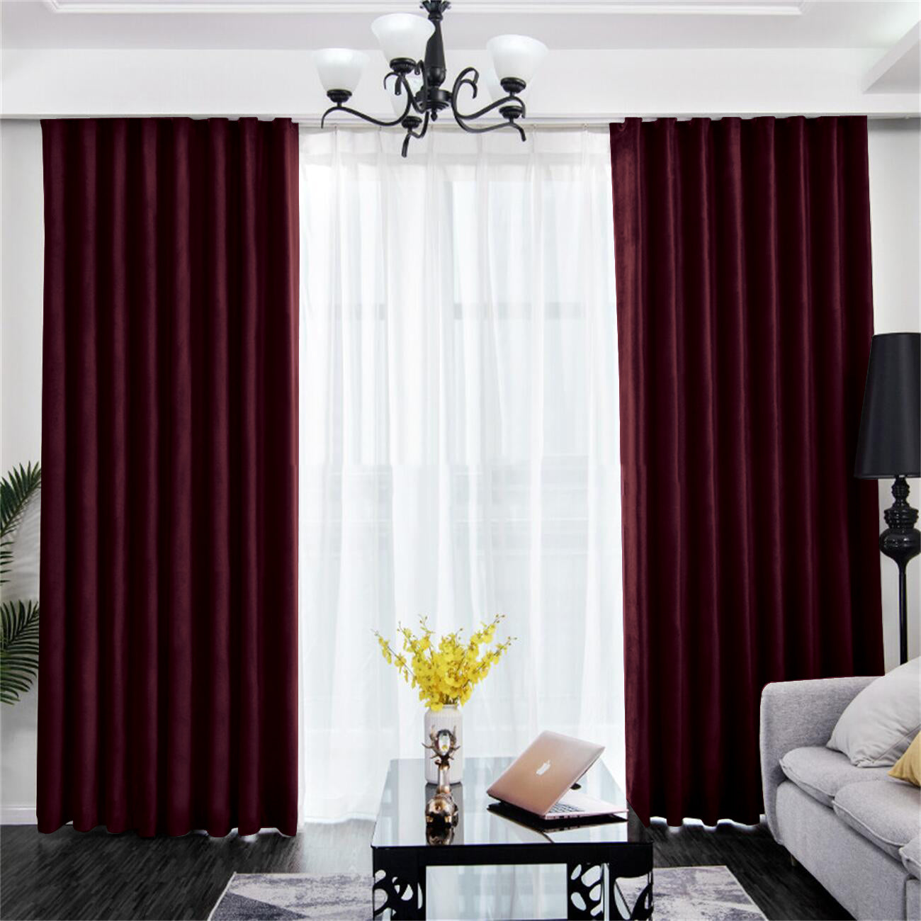 60% Blackout Curtains 2 Panels | 7 Color Options Available