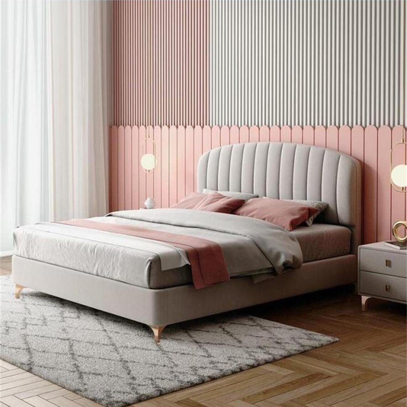 JOY HOME Bed: Bed Frame Modern King Queen Size for bedroom Without Mattress in Dubai showroom