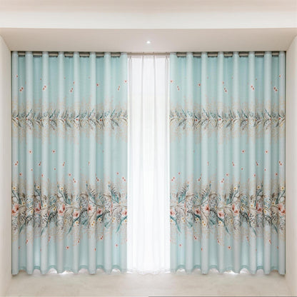 60% Blackout Colorful Floral Curtains 2 Panels | UV Protection