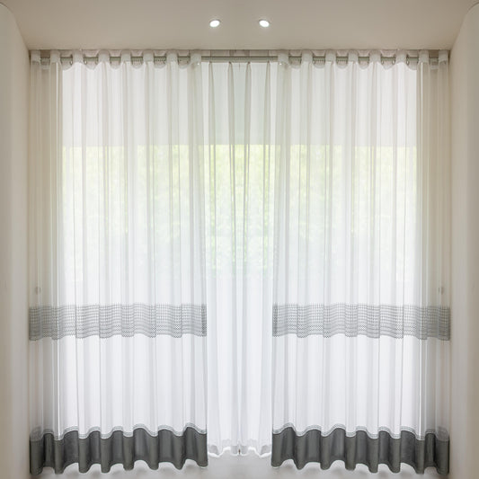 2 Panels Sheer Color Chiffon Tulle Light Window Textile Curtains Drapes for Bedroom Livingroom