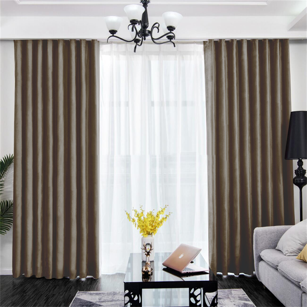 60% Blackout Curtains 2 Panels | 7 Color Options Available
