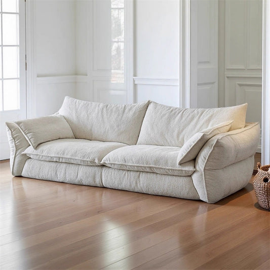 JOY HOME Wood White Cloud Sofa