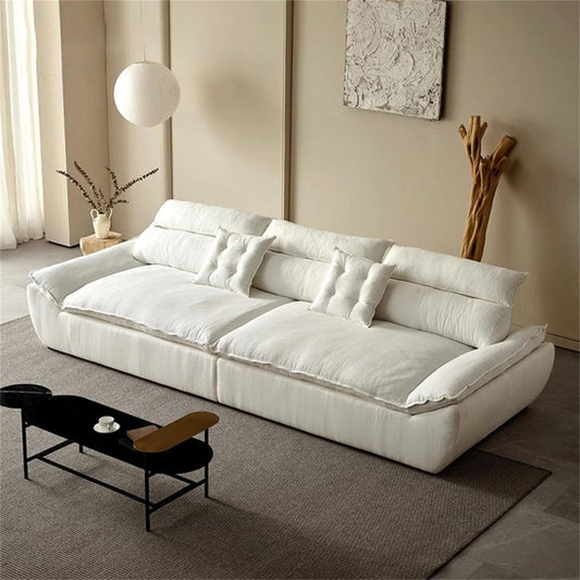 JOY HOME Sofa: Light Luxury Linen Cotton Fabric Cloud Shaped Sofa set for Livingroom in Dubai s