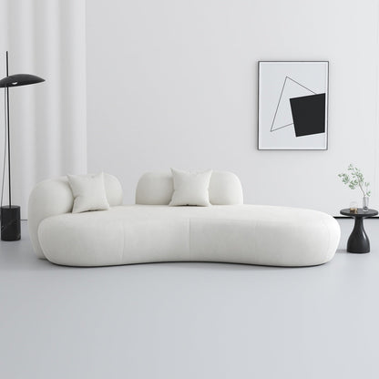 JOY HOME Wood White Cloud Sofa
