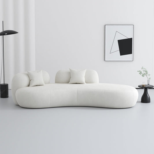 JOY HOME Wood White Cloud Sofa