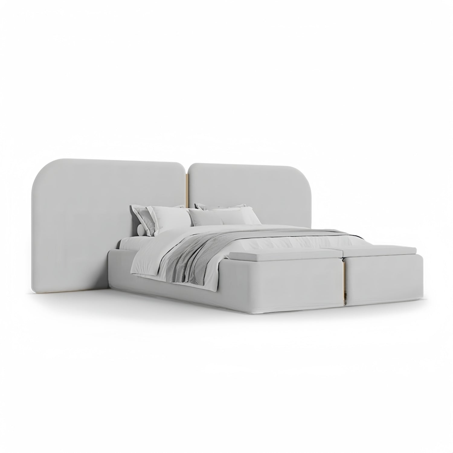 JOY HOME Bed: Bed Frame Modern Velvet King Queen Size for bedroom Without Mattress in Dubai sho