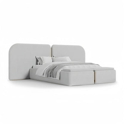 JOY HOME Bed: Bed Frame Modern Velvet King Queen Size for bedroom Without Mattress in Dubai sho