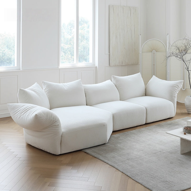 JOY HOME Sofa: Fleece Fabric Overstuffed Multifunction Flower Shape Sofa for Livingroom Office