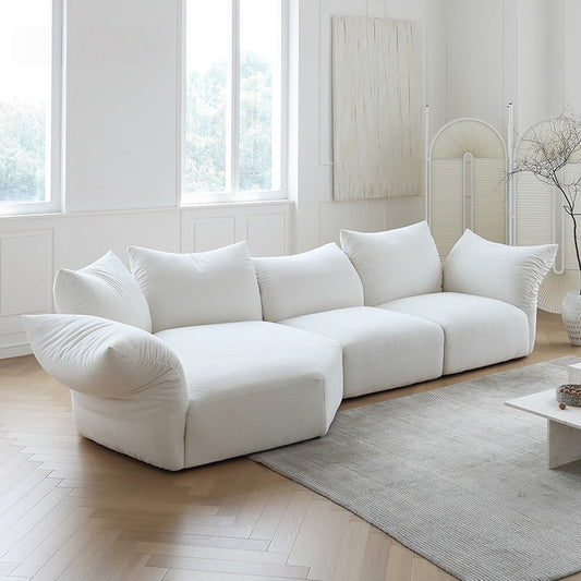 JOY HOME Sofa: Fleece Fabric Overstuffed Multifunction Flower Shape Sofa for Livingroom Office