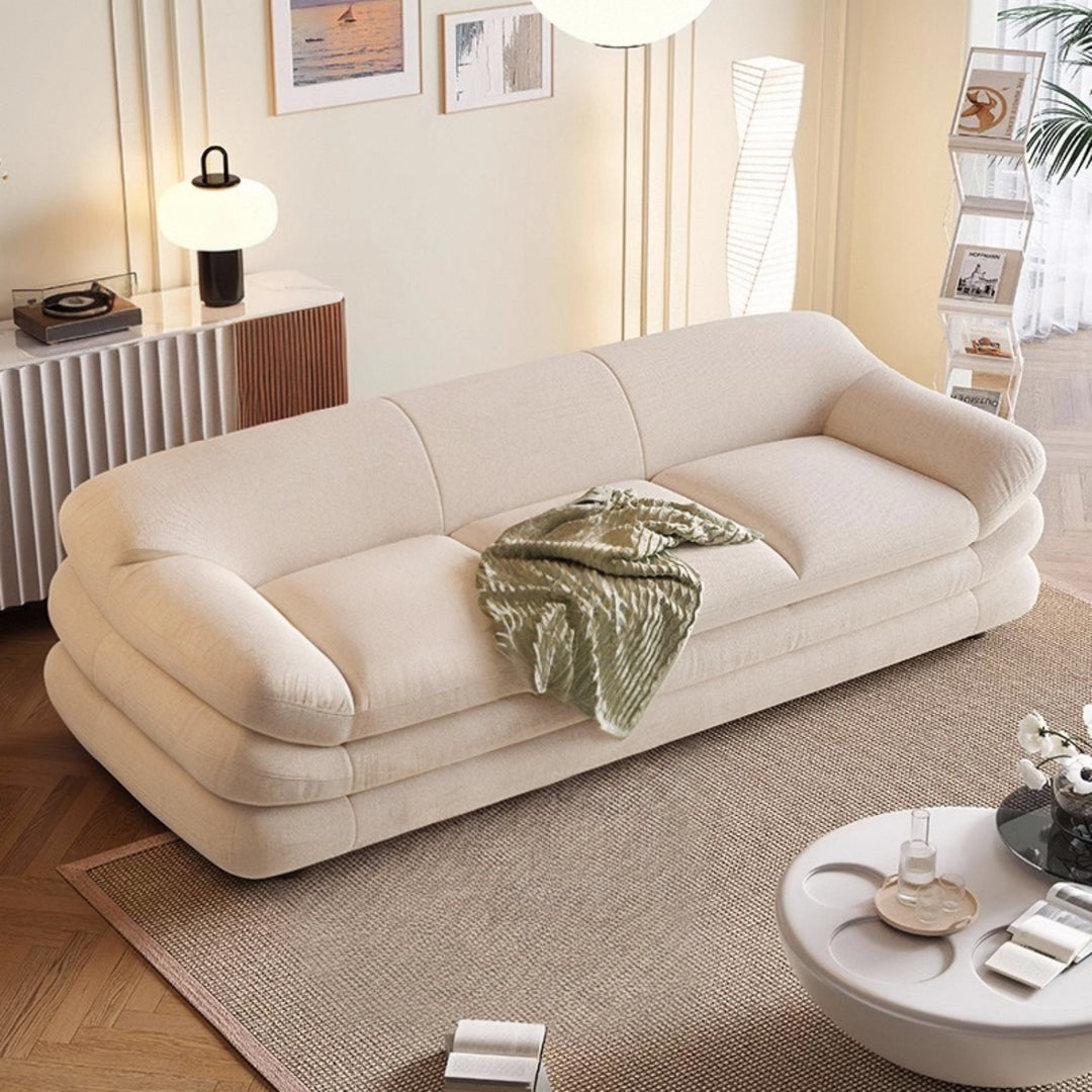 JOY Home Light Luxury Fabric Cloud Shaped Sofa set for Livingroom