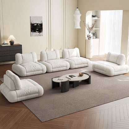 JOY HOME Wood White Cloud Sofa