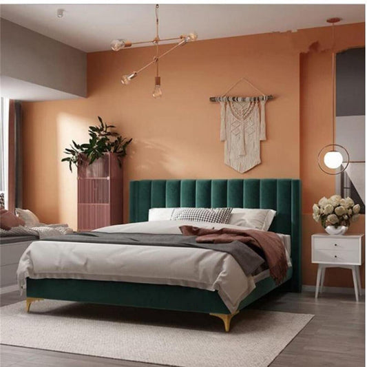JOY HOME Bed: Bed Frame Modern King Queen Size for bedroom Without Mattress in Dubai showroom