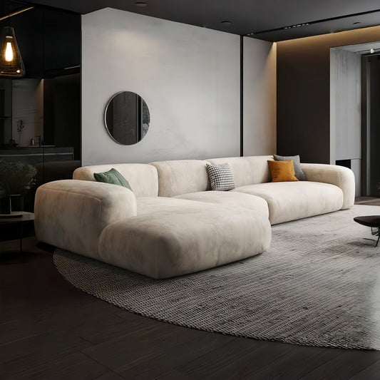 JOY HOME Sofa — Wood / Beige / Sectional