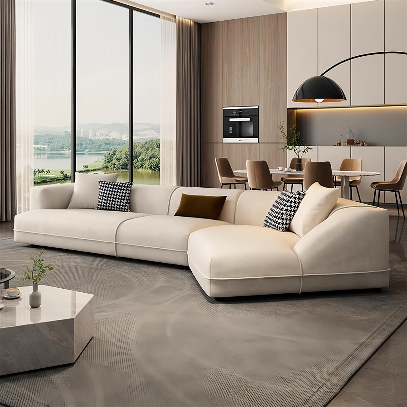 JOY HOME Sofa: Fleece Fabric Overstuffed Multifunction Sofa set for Livingroom Office in Dubai