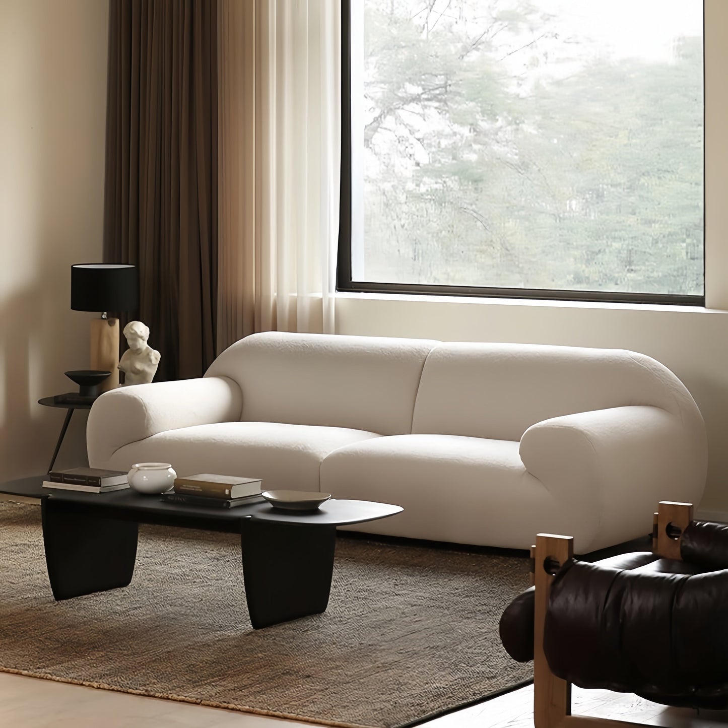 JOY HOME Sofa: Fleece Fabric Overstuffed Multifunction Cloud shaped Sofa Chair set for Livingro