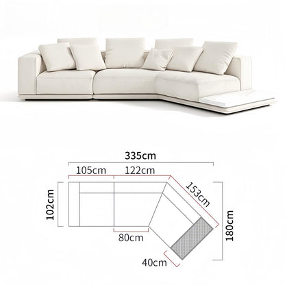 JOY Home Light Luxury Linen Cotton  Fabric Cloud Shaped Sofa set for Livingroom