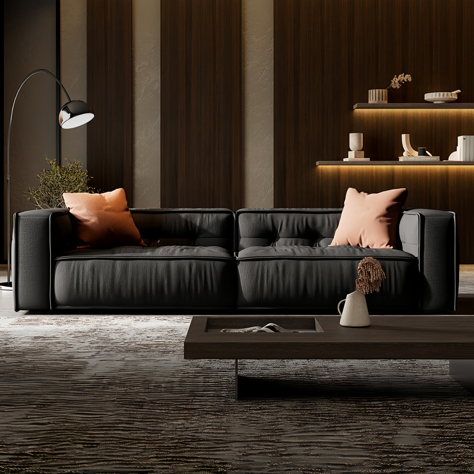 JOY HOME Sofa: Fleece Fabric Overstuffed Multifunction Toast shaped Sofa Chair set for Livingro
