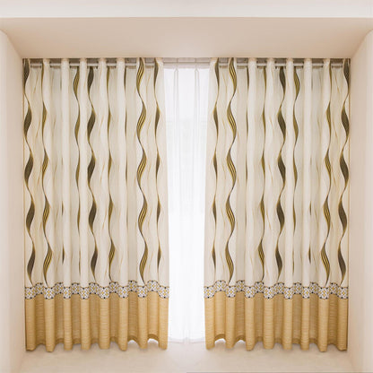 JOY HOME Curtains: 2 Panels 60% Blackout Colorful Flowers Floral Curtains for Living Room Therm