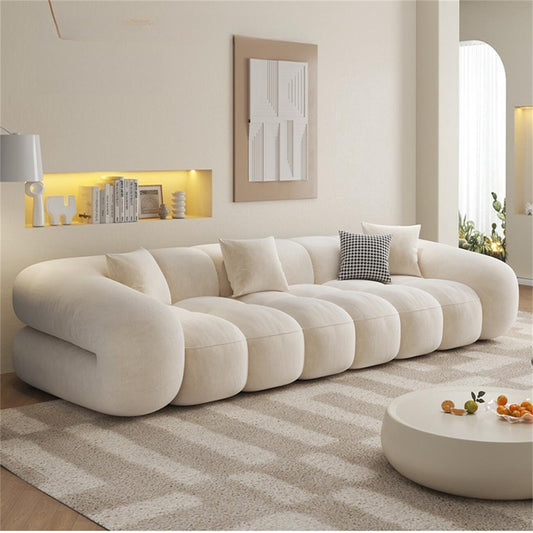 JOY HOME Sofa: Fleece Fabric Overstuffed Multifunction Cloud shaped Sofa Chair set for Livingro