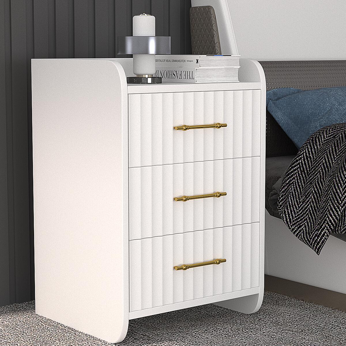 JOY HOME Table: Luxury Bedside Table with Drawer for Bedroom in Dubai showroom