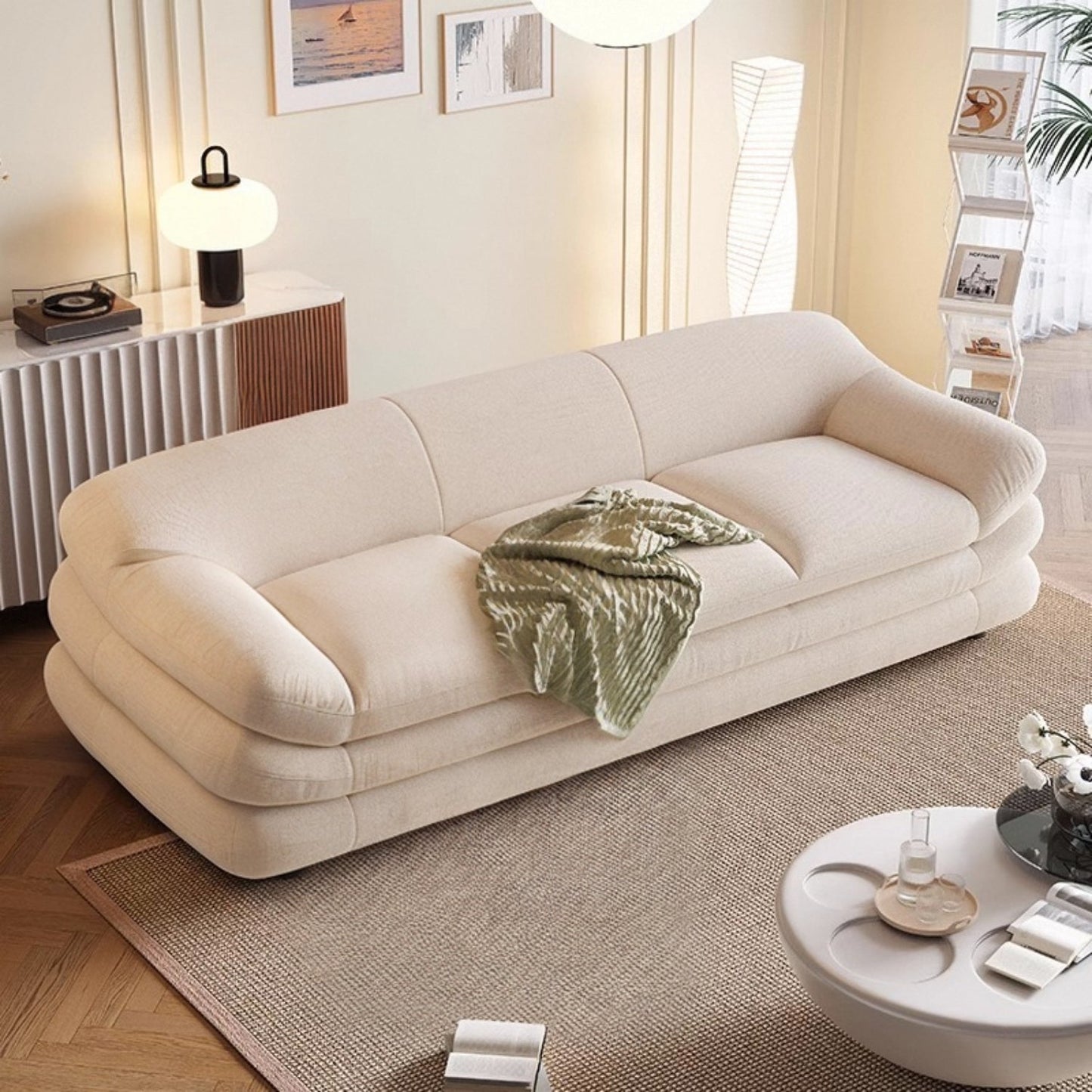 JOY HOME Sofa: Fleece Fabric Overstuffed Multifunction Sofa for Livingroom Office in Dubai show