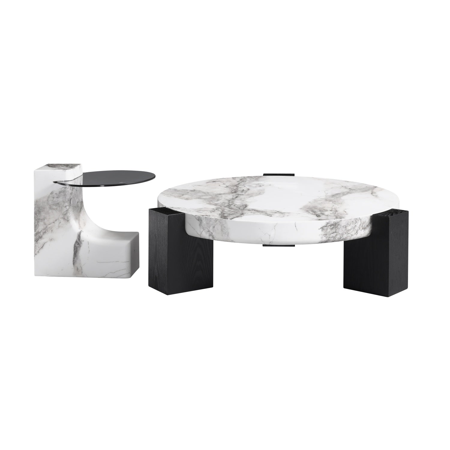 JOY HOME Coffee Table: Space-Saving Nesting Table Set for Modern Living Room in Dubai showroom