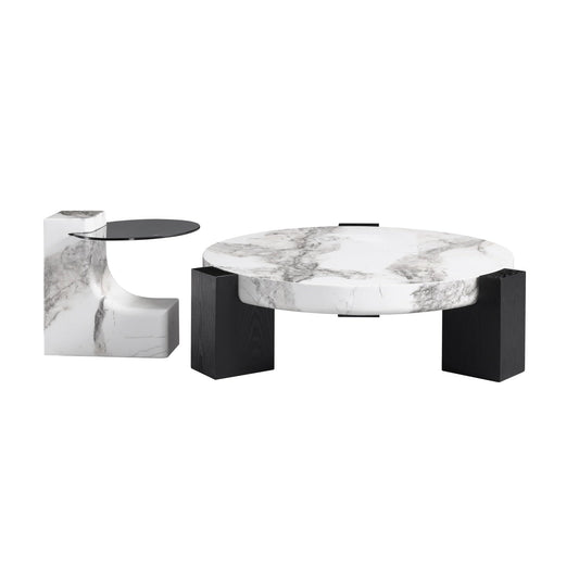 JOY HOME Coffee Table: Space-Saving Nesting Table Set for Modern Living Room in Dubai showroom