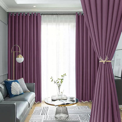60% Blackout Curtains 2 Panels | Dark Colors for Living Room