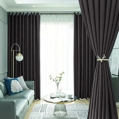 60% Blackout Curtains 2 Panels | Dark Colors for Living Room