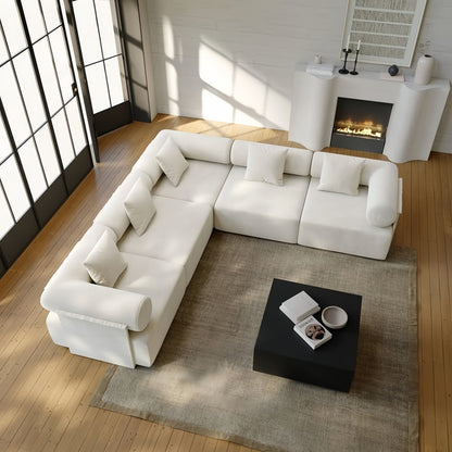 JOY HOME Sofa — Wood / White / Natural