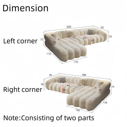 JOY Home Fleece Fabric Overstuffed Multifunction Sofa set for Livingroom Office