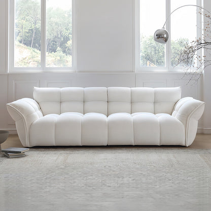 JOY HOME Wood White Cloud Sofa for Modern Homes