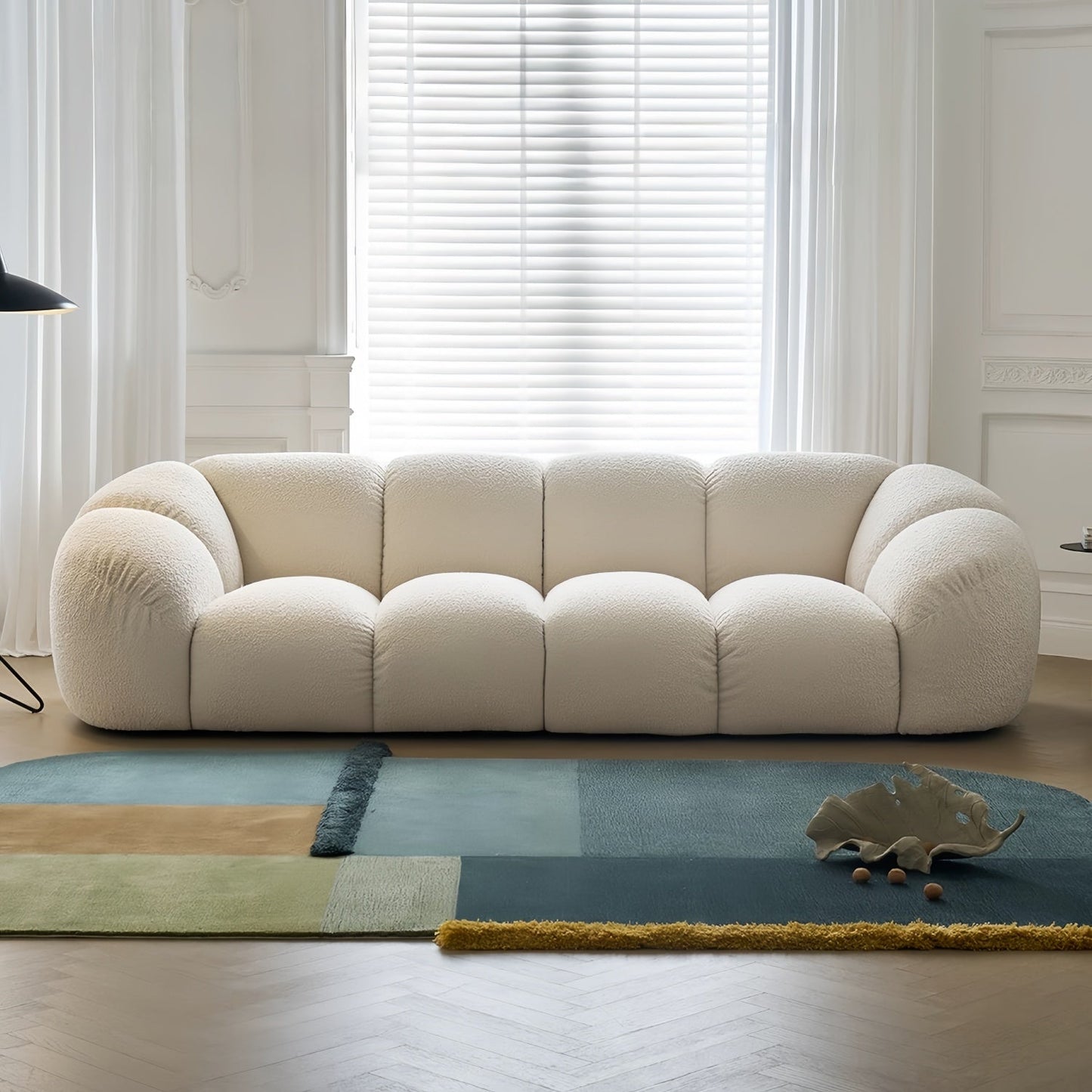JOY HOME Sofa — Wood / White / Cloud