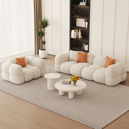 JOY Home Light Luxury Fabric Cloud Shaped Sofa set for Livingroom