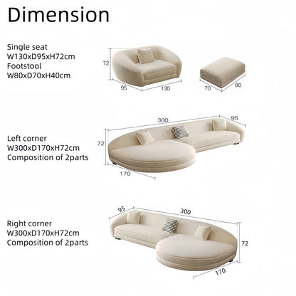 JOY Home Fleece Fabric Overstuffed Multifunction Sofa set for Livingroom Office