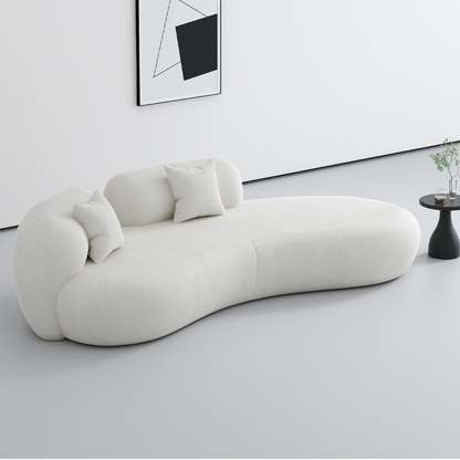 JOY HOME Wood White Cloud Sofa