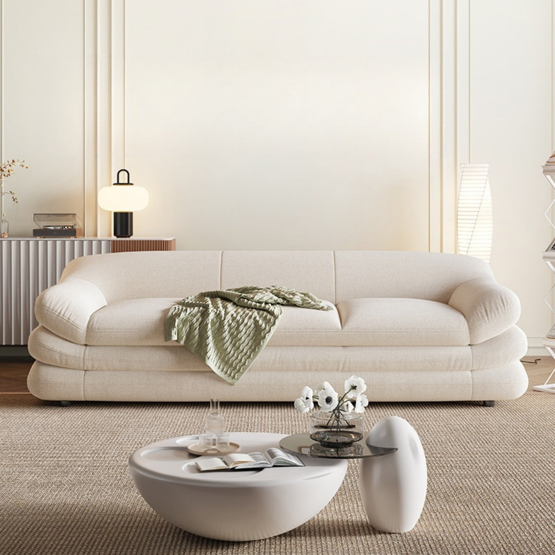 JOY Home Light Luxury Fabric Cloud Shaped Sofa set for Livingroom