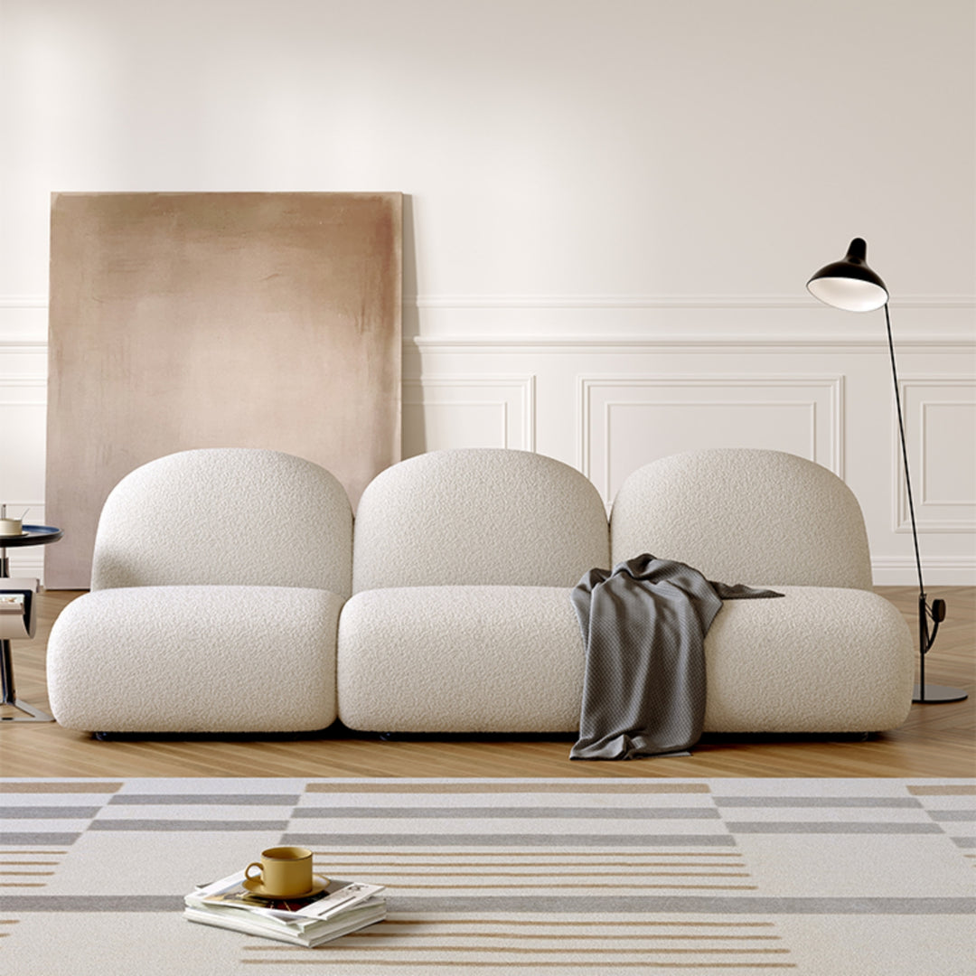 JOY Home Light Luxury Fabric Cloud Shaped Sofa set for Livingroom