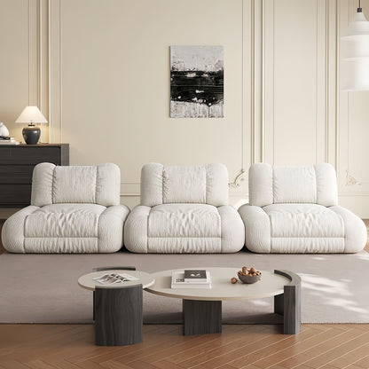 JOY HOME Wood White Cloud Sofa